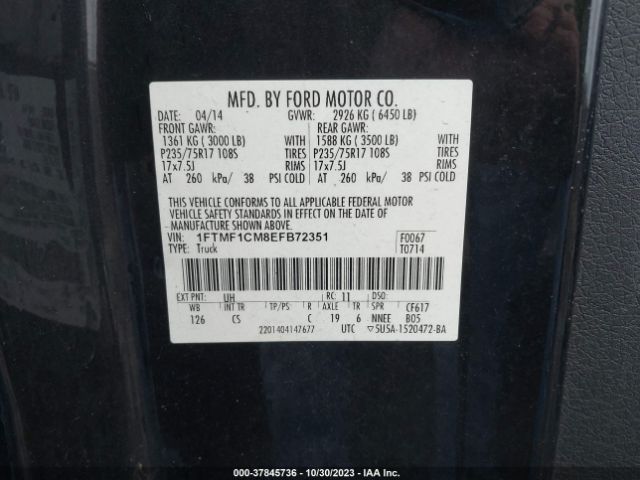1FTMF1CM8EFB72351 Ford F-150 Xl/xlt/stx