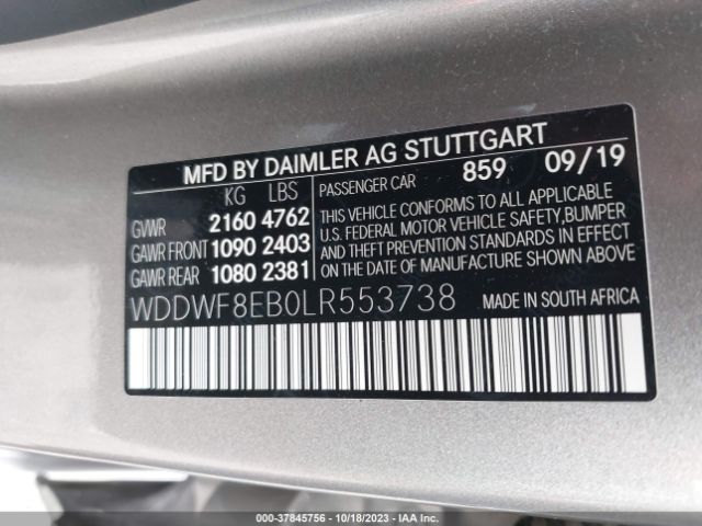 2020 MERCEDES-BENZ C 300 WDDWF8EB0LR553738 Photo 8