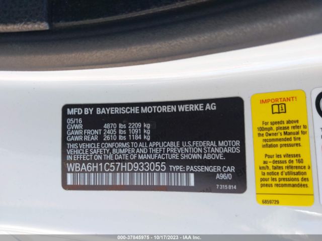 WBA6H1C57HD933055 BMW 6 Series 640i