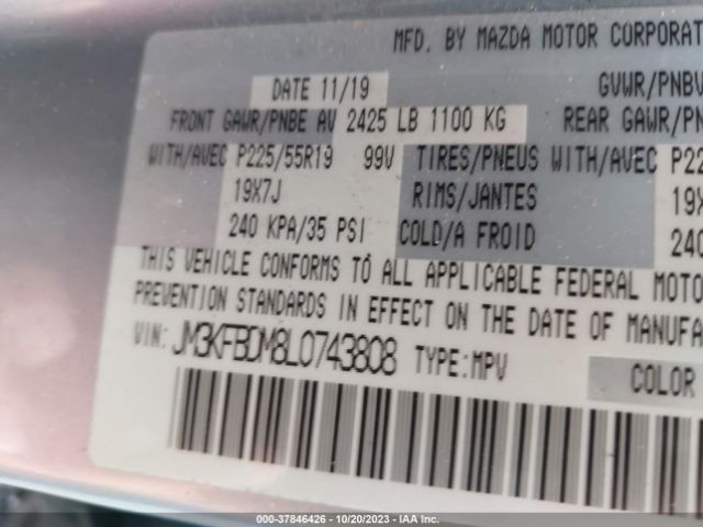 JM3KFBDM8L0743808 Mazda Cx-5 Grand Touring