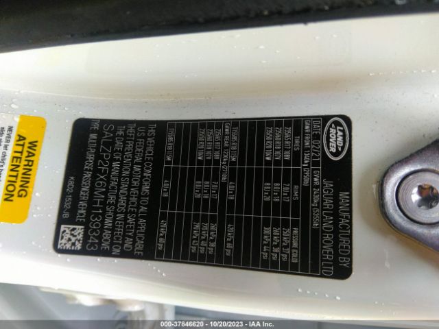 2021 LAND ROVER RANGE ROVER EVOQUE SALZP2FX6MH139343 Photo 8