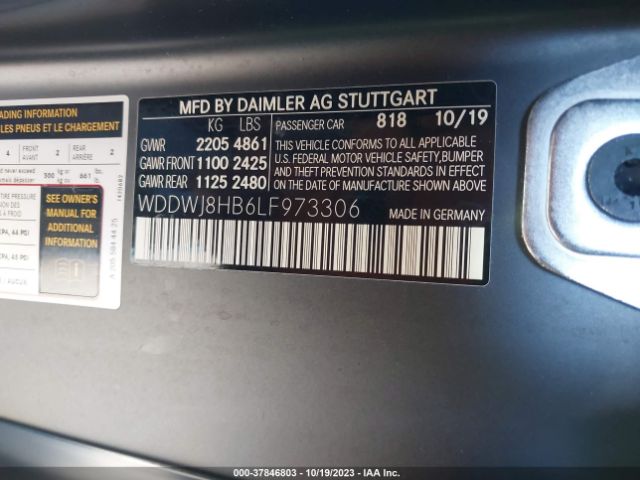WDDWJ8HB6LF973306 Mercedes-Benz Amg C 63 S