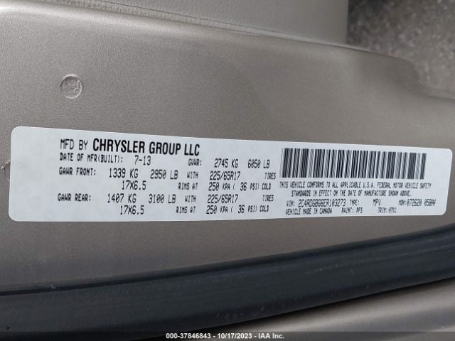 2C4RDGBG6ER103273 Dodge Grand Caravan American Value Pkg