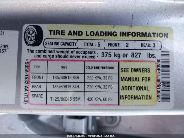 3FADP4TJ0FM138657 Ford FIESTA S