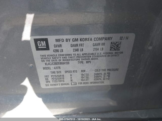KL4CJCSB2EB684159 Buick Encore Leather