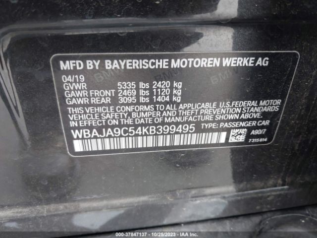 WBAJA9C54KB399495 BMW 530e Iperformance