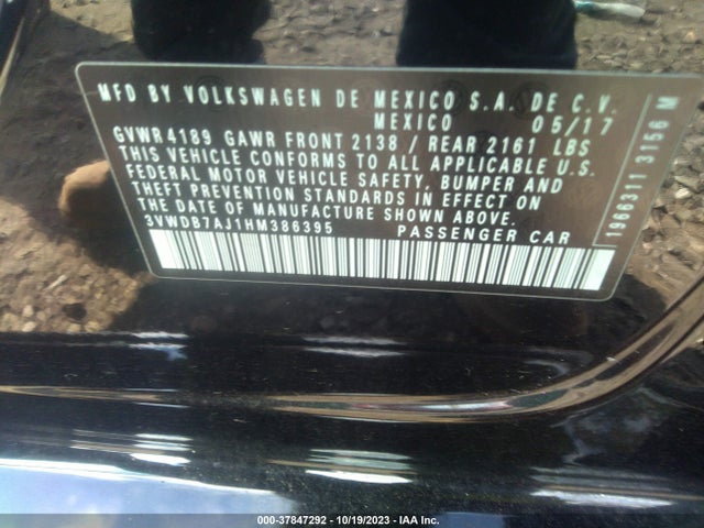 3VWDB7AJ1HM386395 Volkswagen Jetta 1.4t Se