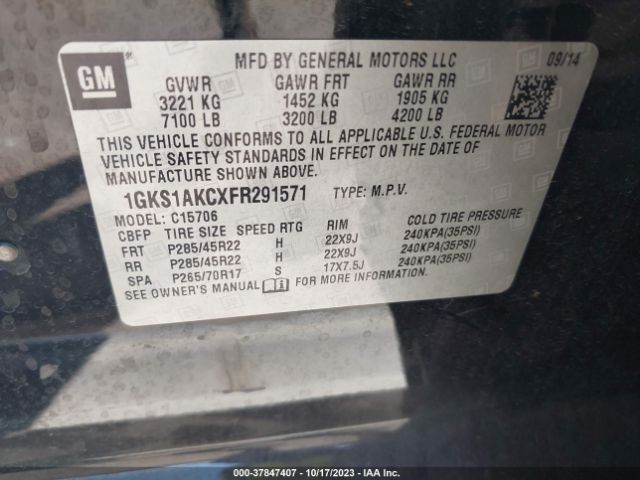1GKS1AKCXFR291571 GMC YUKON SLE