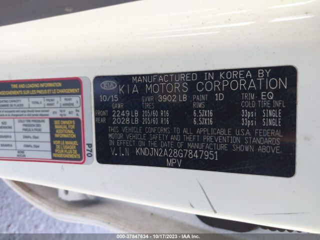 KNDJN2A28G7847951 KIA Soul Base