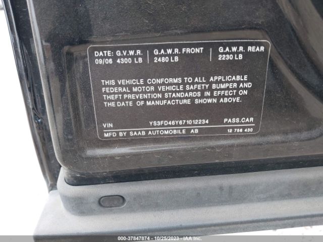 2007 SAAB 9-3 YS3FD46Y671012234 Photo 8