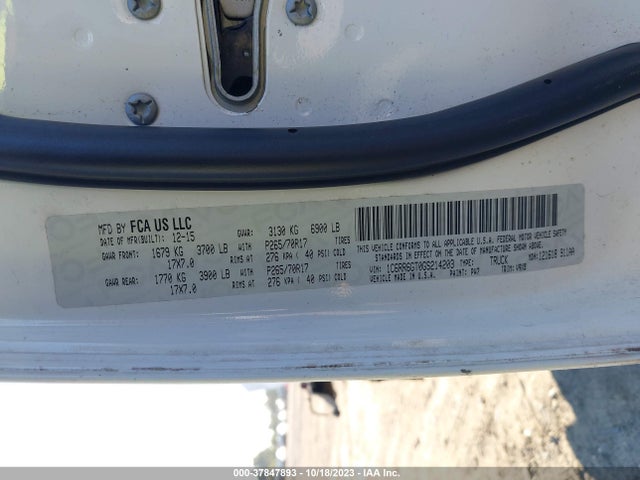 RAM 1500 Slt 2016 1C6RR6GT0GS214203 Image 9