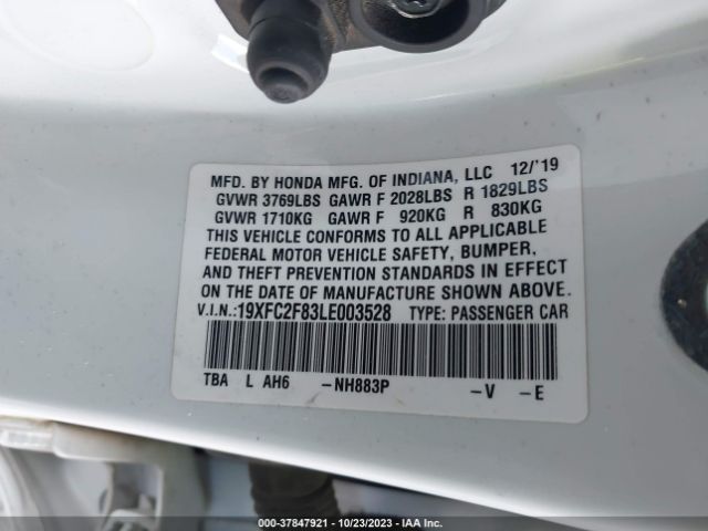 19XFC2F83LE003528 Honda Civic Sport