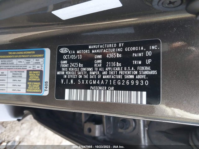 KIA Optima Lx 2014 5XXGM4A71EG269930 Image 9