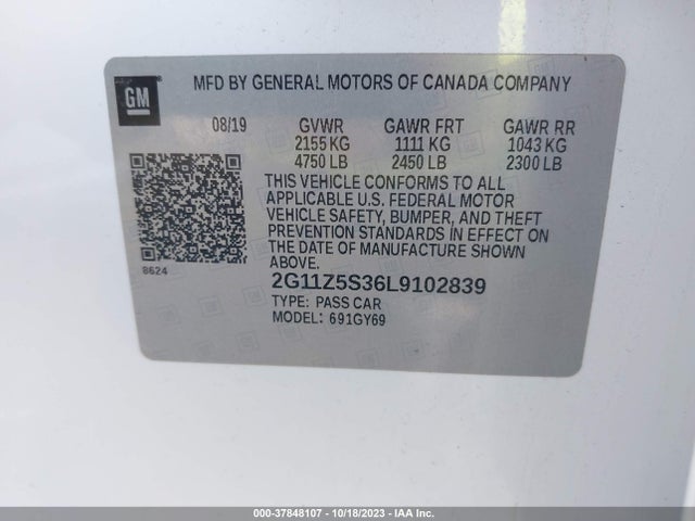 Chevrolet IMPALA LT 2020 2G11Z5S36L9102839 Image 9