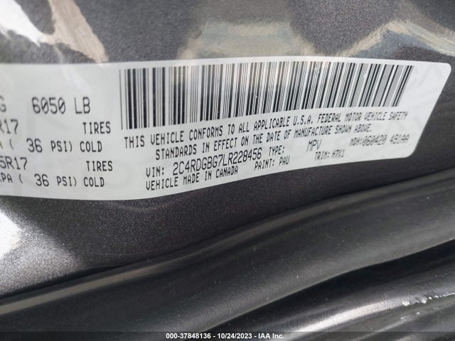 Dodge Grand Caravan Se 2020 2C4RDGBG7LR228456 Image 9