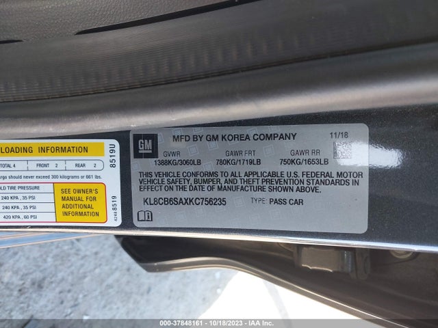 Chevrolet Spark Ls Cvt 2019 KL8CB6SAXKC756235 Image 9