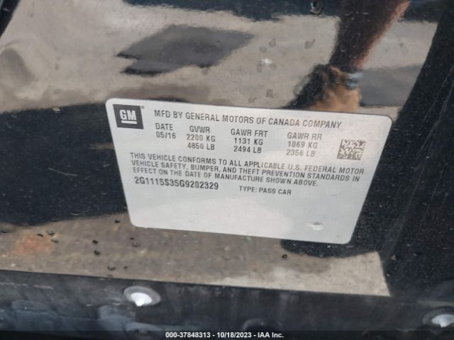 2G1115S35G9202329 Chevrolet Impala 2lt
