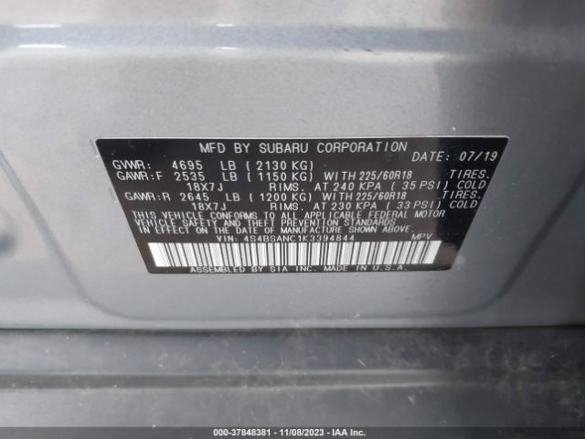4S4BSANC1K3394844 Subaru Outback Limited