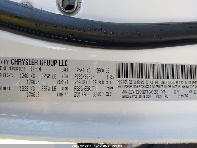 Dodge Journey Sxt 2015 3C4PDDBG6FT606855 Image 9