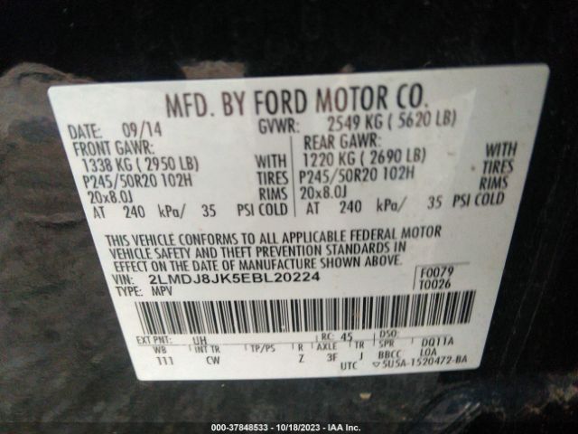 2LMDJ8JK5EBL20224 Lincoln MKX