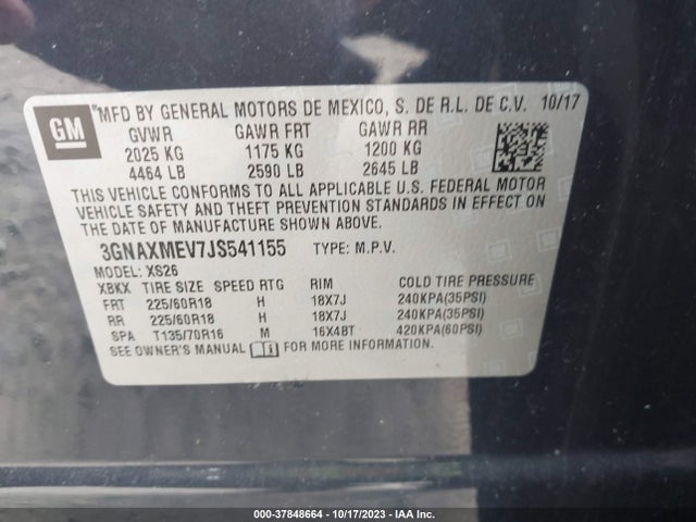 Chevrolet Equinox Premier 2018 3GNAXMEV7JS541155 Image 9