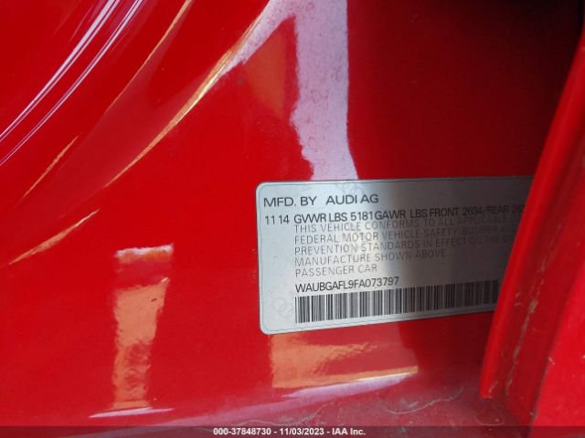 WAUBGAFL9FA073797 Audi S4 Premium Plus