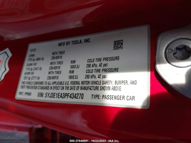 2023 TESLA MODEL 3 5YJ3E1EA3PF434270 Photo 8