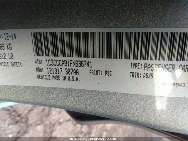 Chrysler 200 Limited 2015 1C3CCCAB1FN636741 Image 9