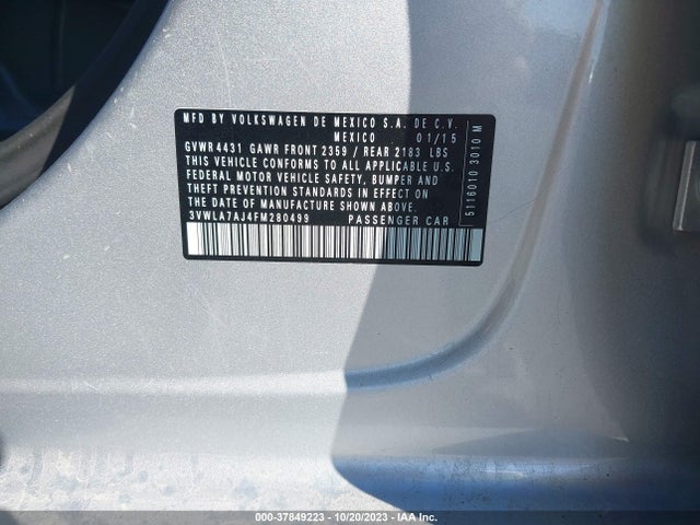 2015 VOLKSWAGEN JETTA SEDAN 2.0L TDI SE VIN: 3VWLA7AJ4FM280499