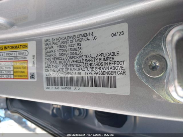 1HGCY1F28PA013136 Honda ACCORD LX