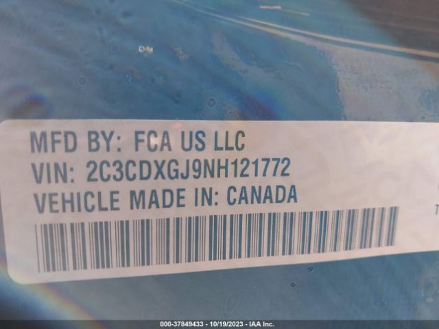 2C3CDXGJ9NH121772 Dodge Charger Scat Pack
