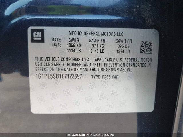 Chevrolet Cruze 2lt 2014 1G1PE5SB1E7123597 Image 9