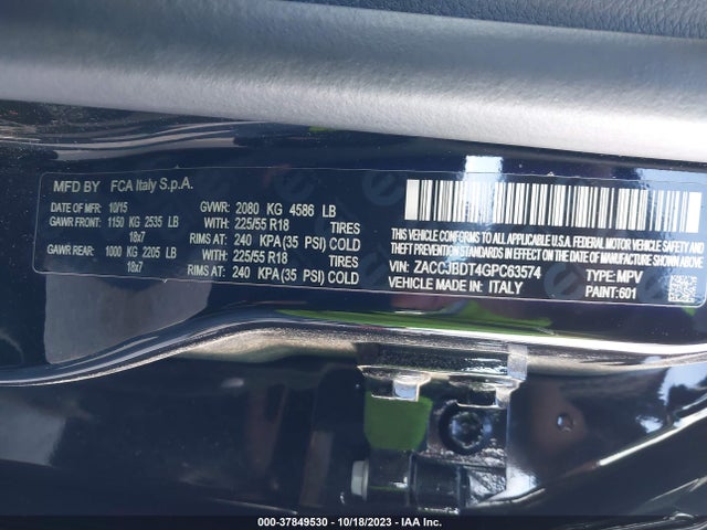 Jeep Renegade Limited 2016 ZACCJBDT4GPC63574 Image 9