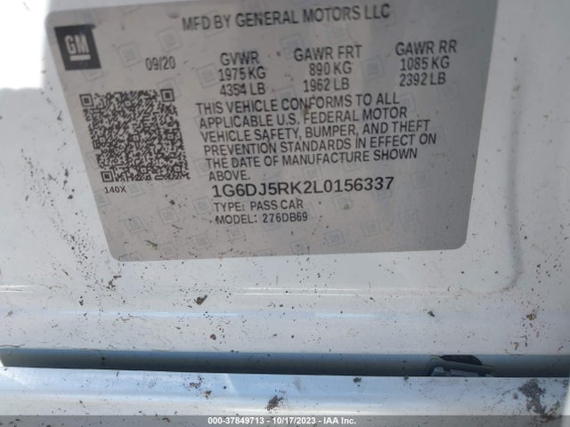1G6DJ5RK2L0156337 Cadillac Ct4 Luxury