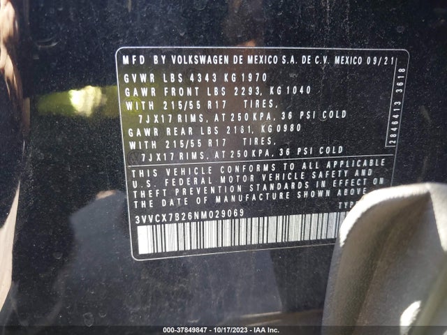 3VVCX7B26NM029069 Volkswagen TAOS S