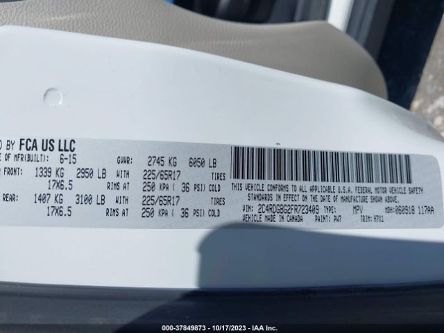 2C4RDGBG2FR723409 Dodge Grand Caravan American Value Pkg