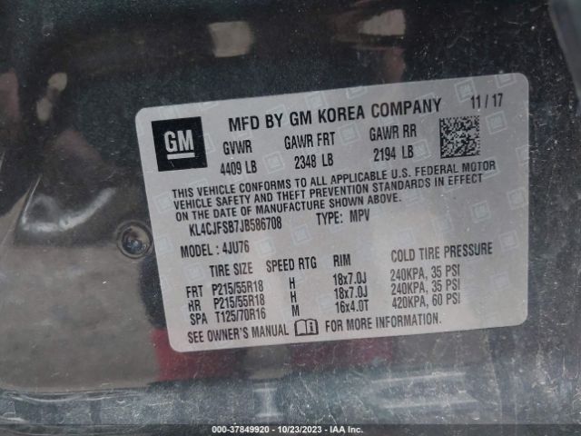 KL4CJFSB7JB586708 Buick Encore Preferred Ii