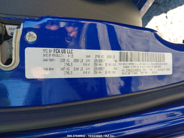 Dodge Grand Caravan Gt 2019 2C4RDGEG1KR692191 Image 9