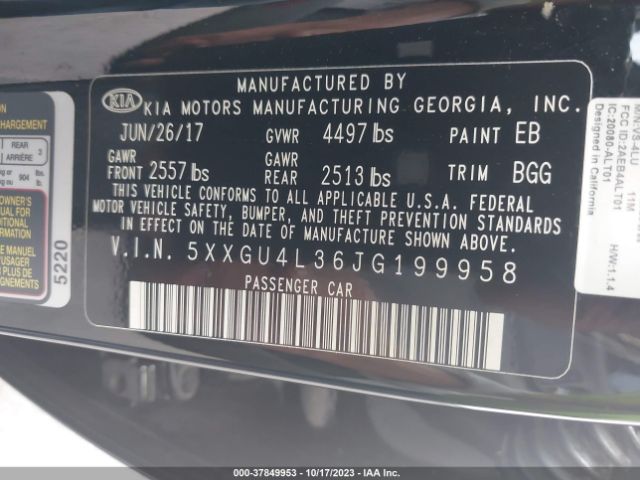 5XXGU4L36JG199958 KIA OPTIMA EX