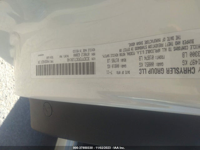 2012 FIAT 500 LOUNGE VIN: 3C3CFFER3CT120148