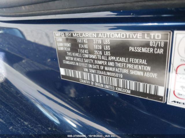 2018 MCLAREN 570S SBM13DAA0JW005019 Photo 8