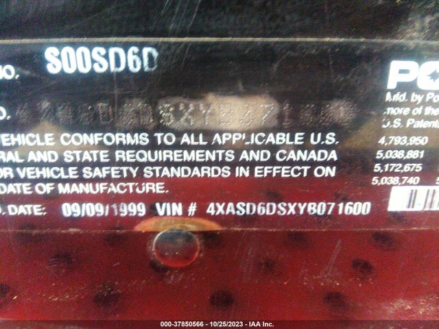 2000 POLARIS CLASSIC VIN: 4XASD6DSXYB071600