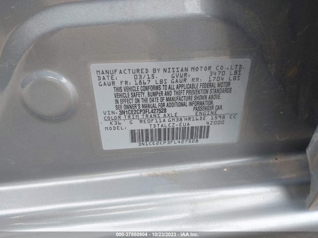 Nissan Versa Note S Plus 2015 3N1CE2CP3FL427528 Image 9