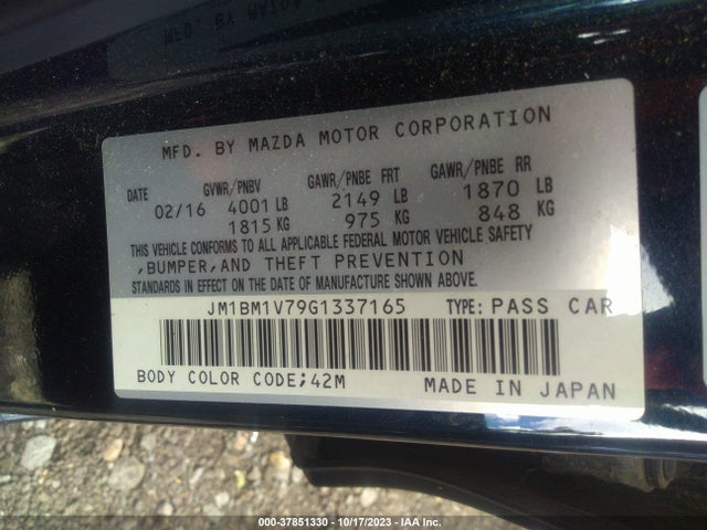 Mazda Mazda3 I Touring 2016 JM1BM1V79G1337165 Image 9