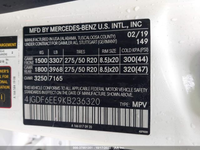 2019 MERCEDES-BENZ GLS 450 4JGDF6EE9KB236320 Photo 8