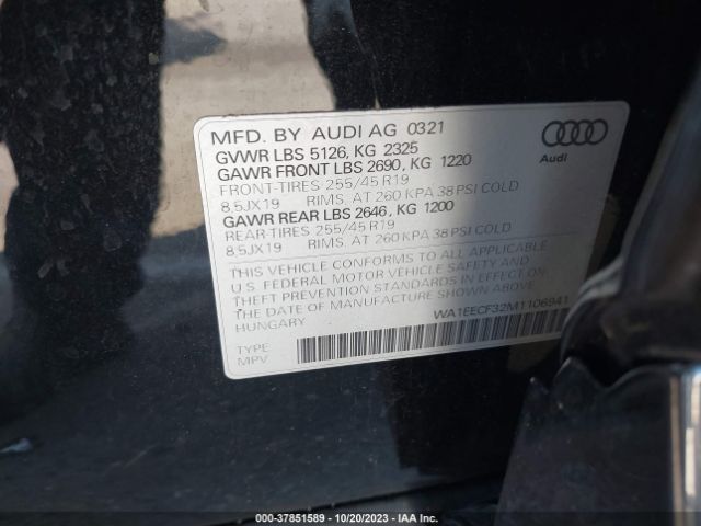 2021 AUDI Q3 WA1EECF32M1106941 Photo 8