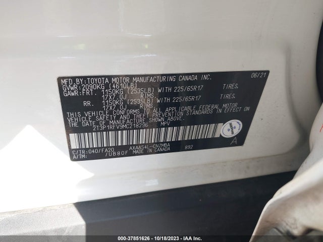 Toyota Rav4 Xle 2021 2T3P1RFV9MC218296 Image 9