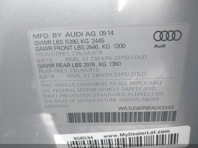 WA1LFAFP8FA043343 Audi Q5 Premium Plus