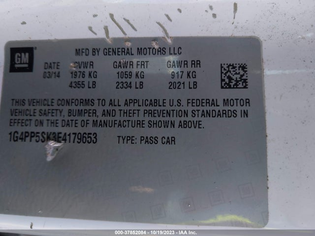 1G4PP5SK3E4179653 Buick Verano