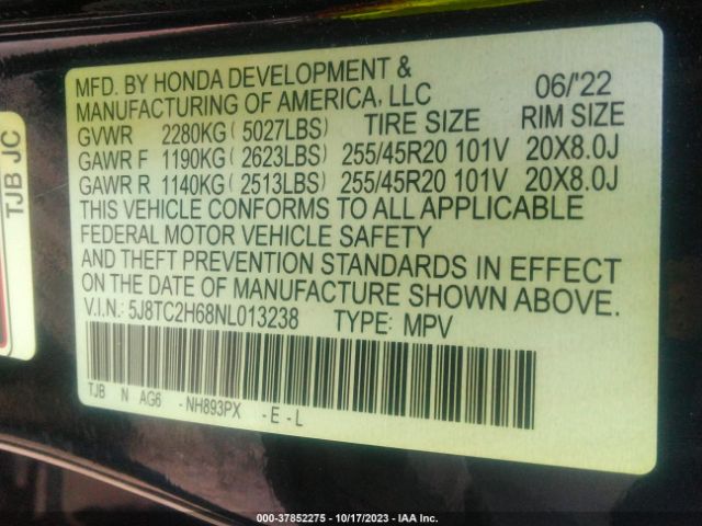 5J8TC2H68NL013238 Acura Rdx A-spec Package